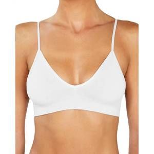 NEW LDMA low show v bralette in white